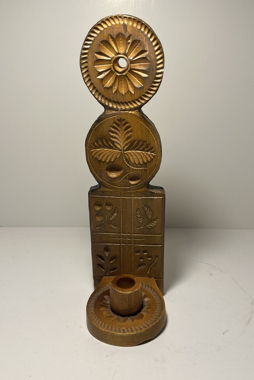 Vintage Wooden Wall Sconce Farmhouse Aesthetic Decor 12 X 4 Made In Canada